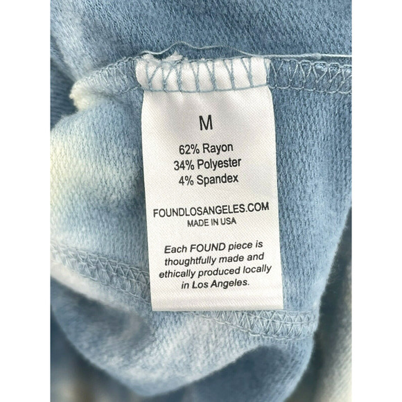 Found Made in LA Tie Dye Sweatshirt High Low Drop Sleeve Pullover Size Medium - Picture 5 of 5